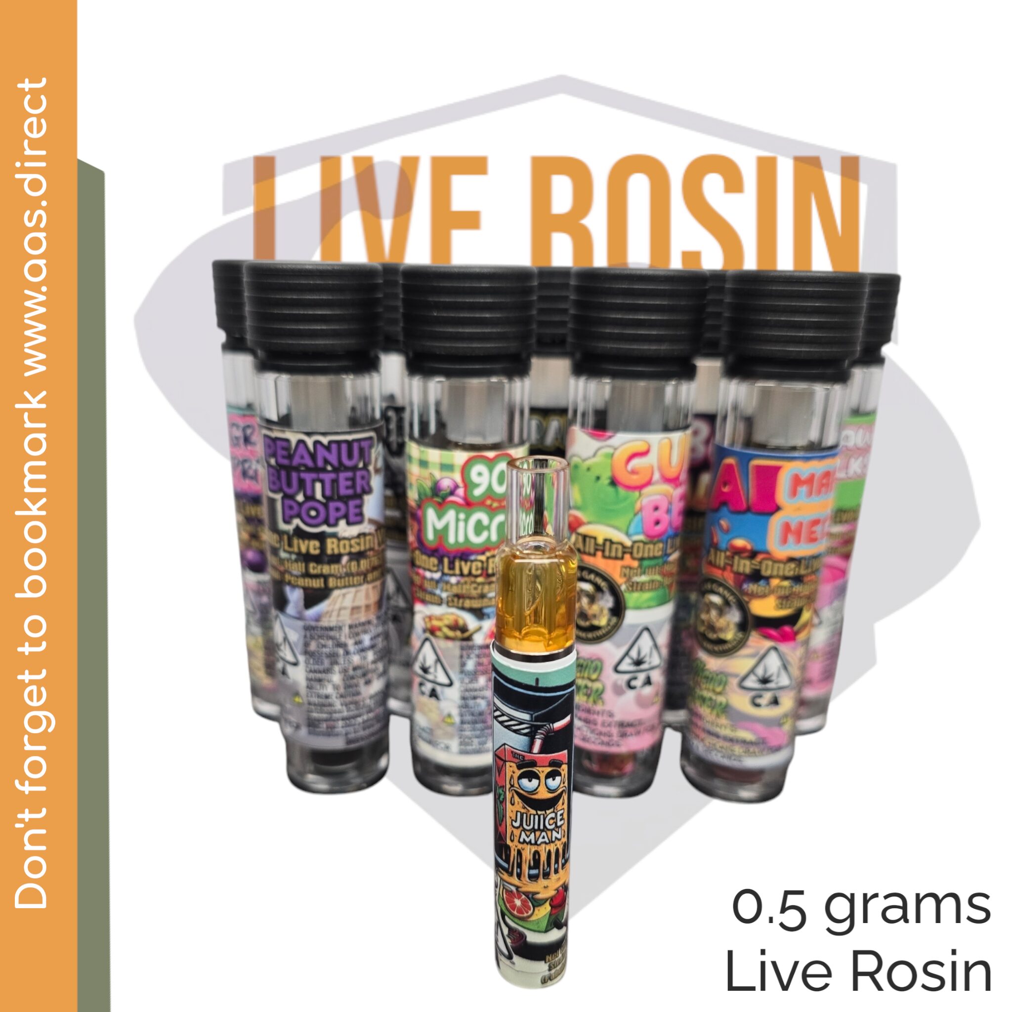 Premium Live Rosin Vape – Half Gram Disposable